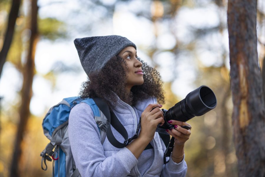 woman on a Maryland birdwatching getaway in Chestertown