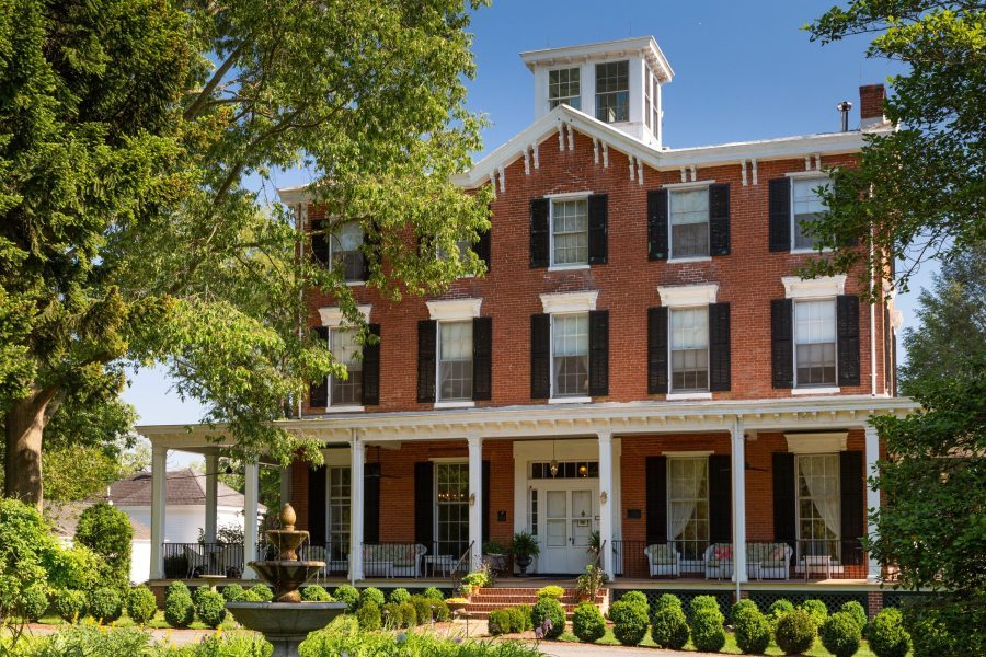 sunlit exterior of Brampton Inn