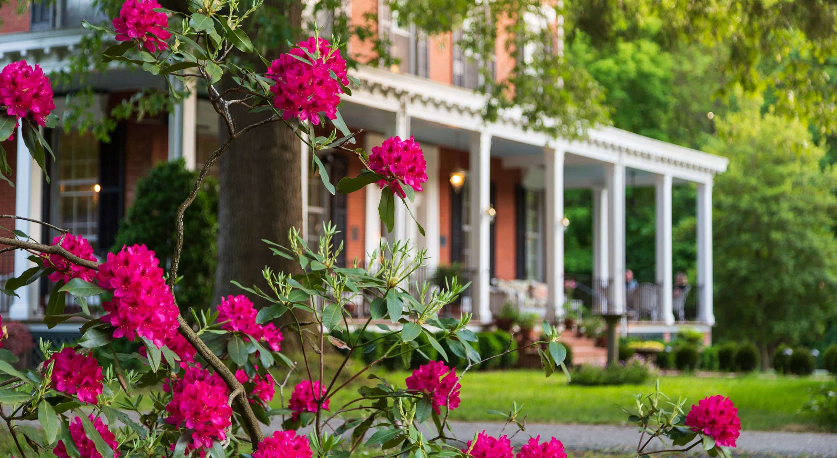 Entrance to Brampton Inn, our romantic getaway in Maryland