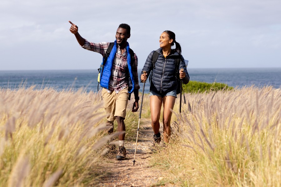 Couple Hiking on the Eastern Shore