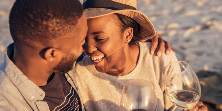 Couple on a romantic eastern shore getaway