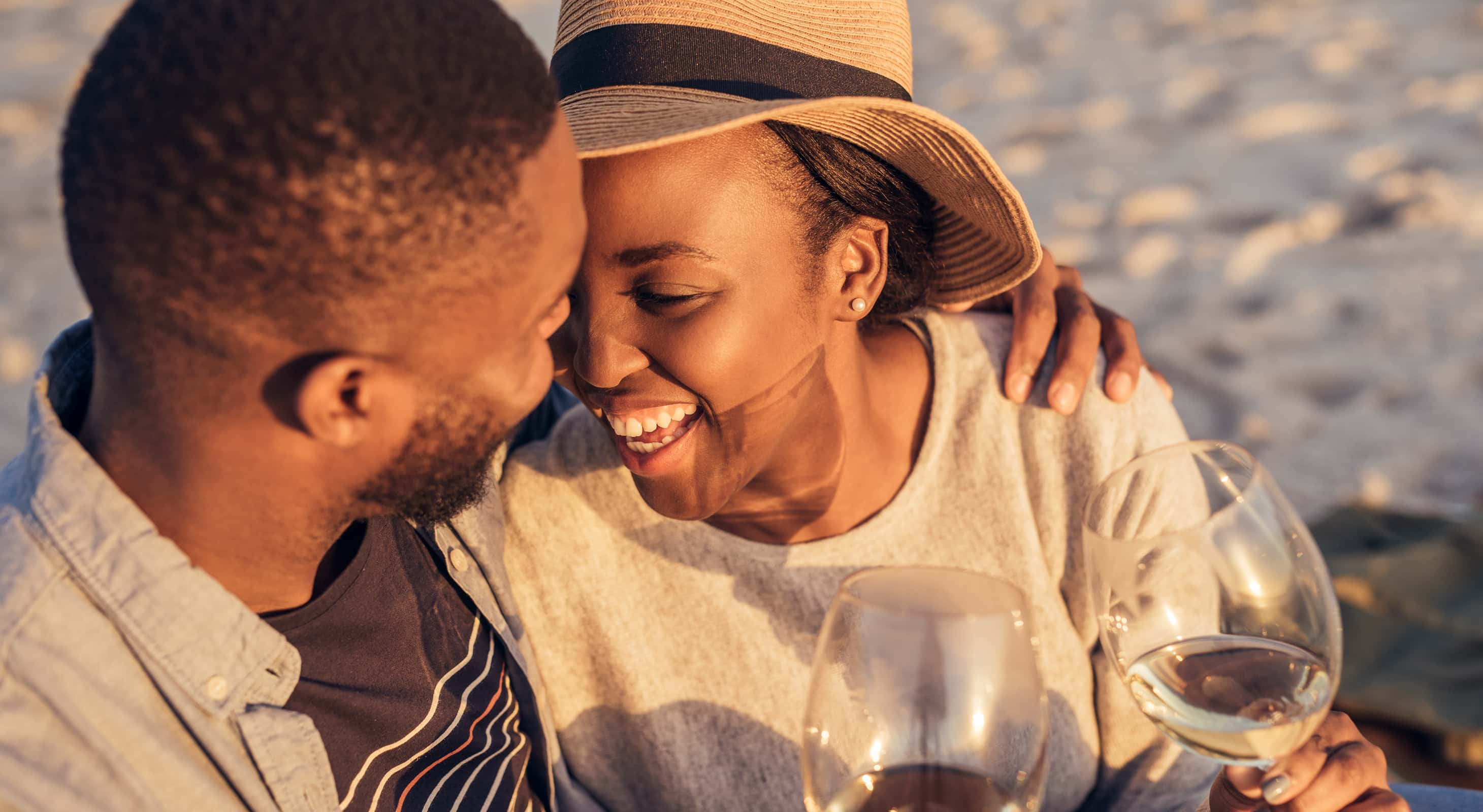 Couple on a romantic eastern shore getaway